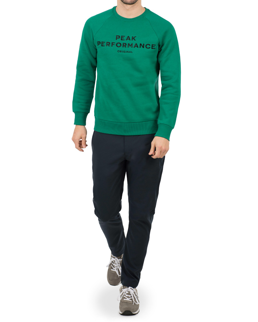 Hombres | Jerséis y prendas de punto | Peak Performance | M Logo Crew Neck Sweatshirt Shady Green