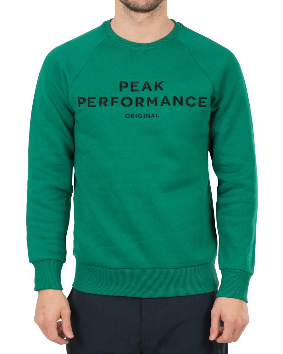 Hombres | Jerséis y prendas de punto | Peak Performance | M Logo Crew Neck Sweatshirt Shady Green