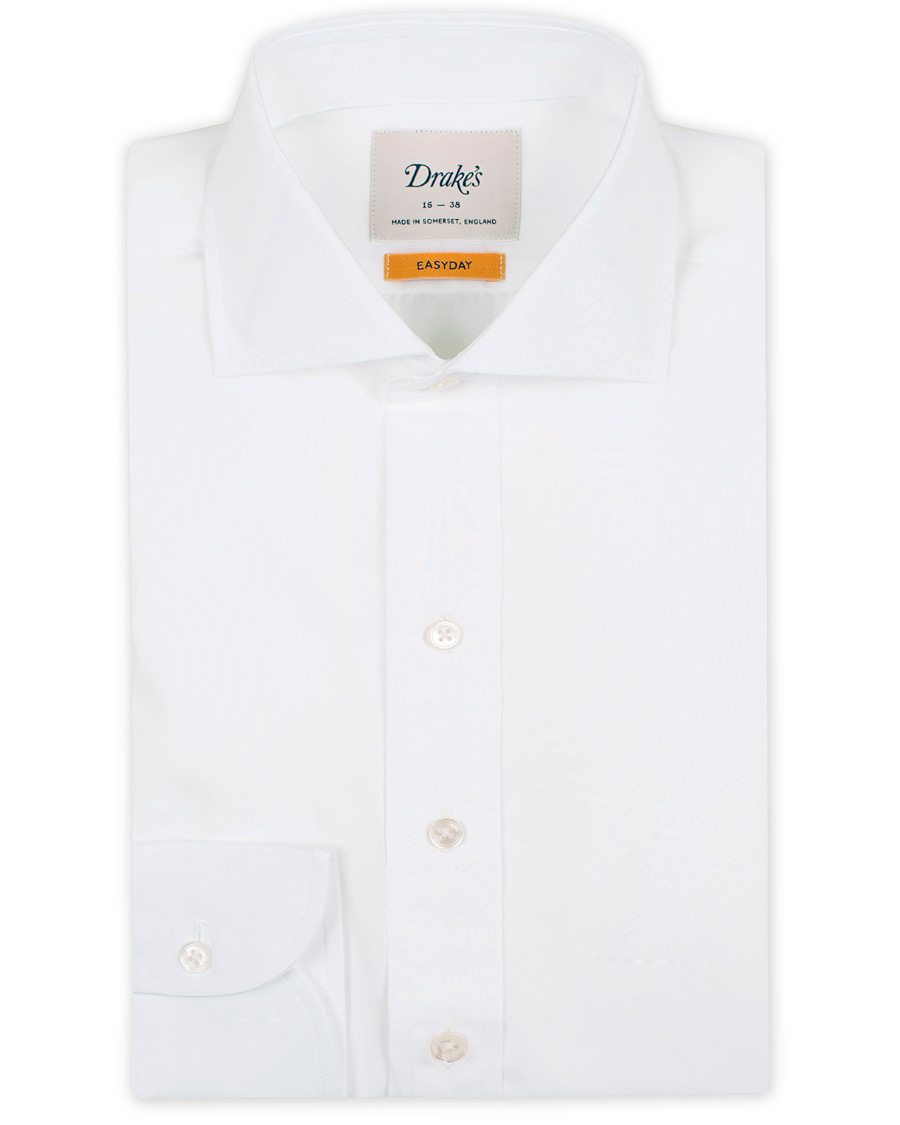 Hombres | Camisas | Drake's | Slim Fit Poplin Shirt White