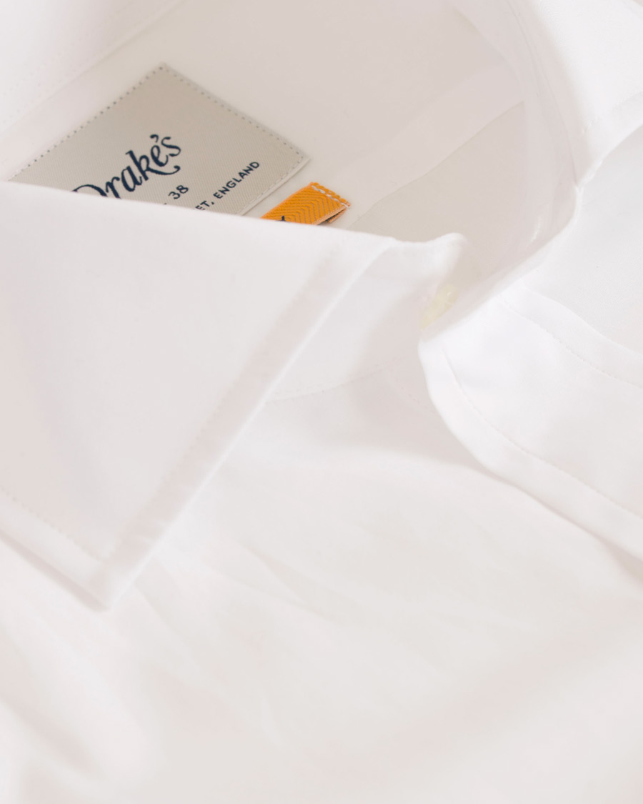 Hombres | Camisas | Drake's | Slim Fit Poplin Shirt White