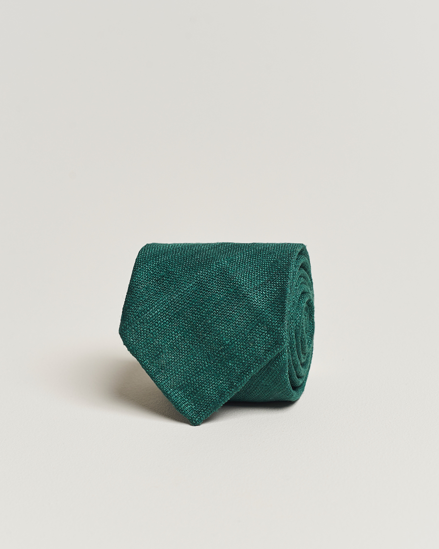 Hombres | Corbatas | Drake's | Drake'sSilk Tussah Handrolled TieGreen