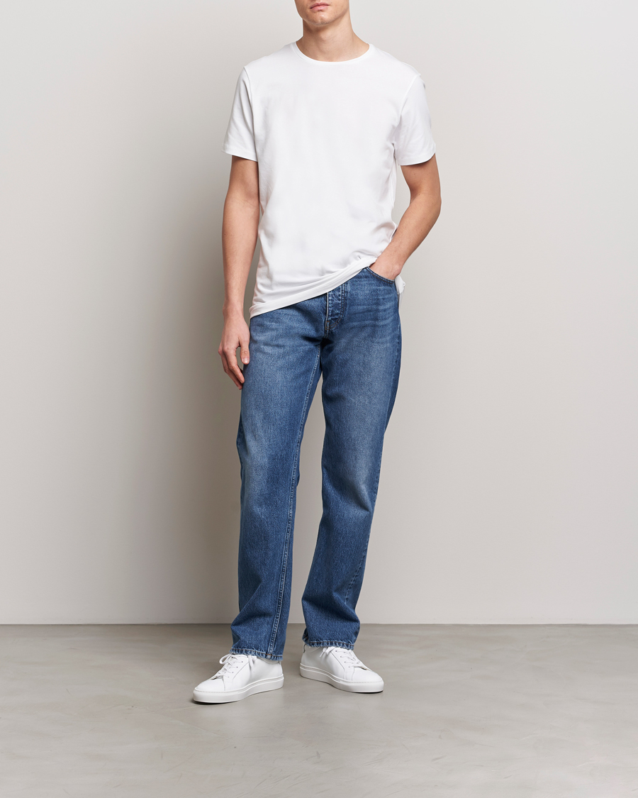 Hombres | Camisetas | Bread & Boxers | 2-Pack Crew Neck Tee White