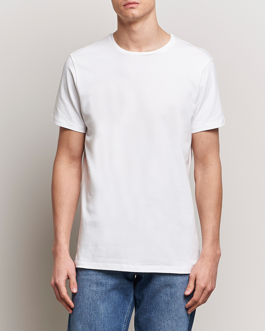Hombres | Camisetas | Bread & Boxers | 2-Pack Crew Neck Tee White
