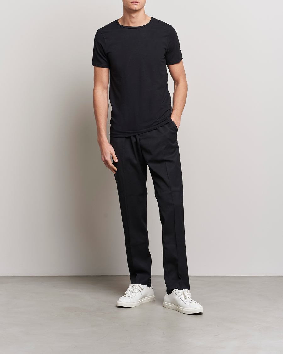 Hombres | Camisetas | Bread & Boxers | 2-Pack Crew Neck Tee Black