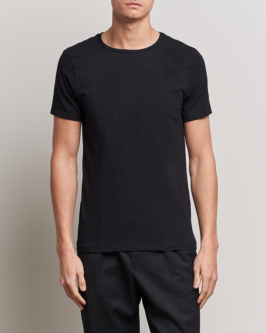 Hombres | Pack múltiple | Bread & Boxers | 2-Pack Crew Neck Tee Black