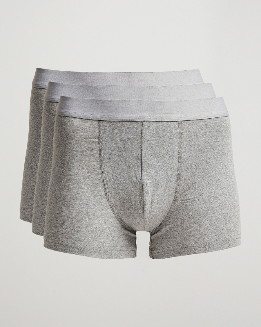 Hombres | Ropa interior y calcetines | Bread & Boxers | 3-Pack Boxer Brief Grey Melange