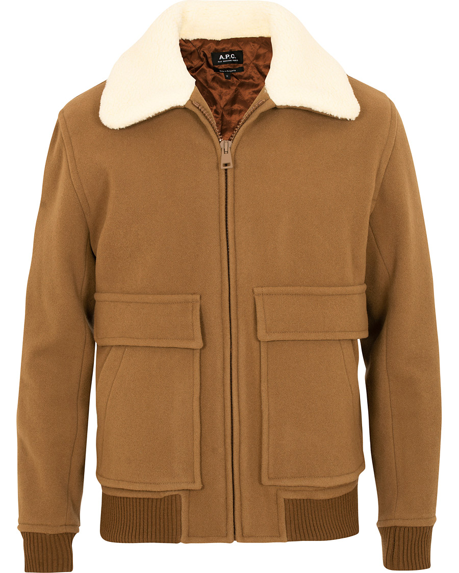 Hombres | Abrigos y chaquetas | A.P.C. | Blouson Bronze Shearling Jacket Marron Glace