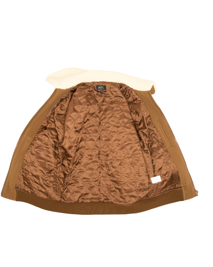 Hombres | Abrigos y chaquetas | A.P.C. | Blouson Bronze Shearling Jacket Marron Glace