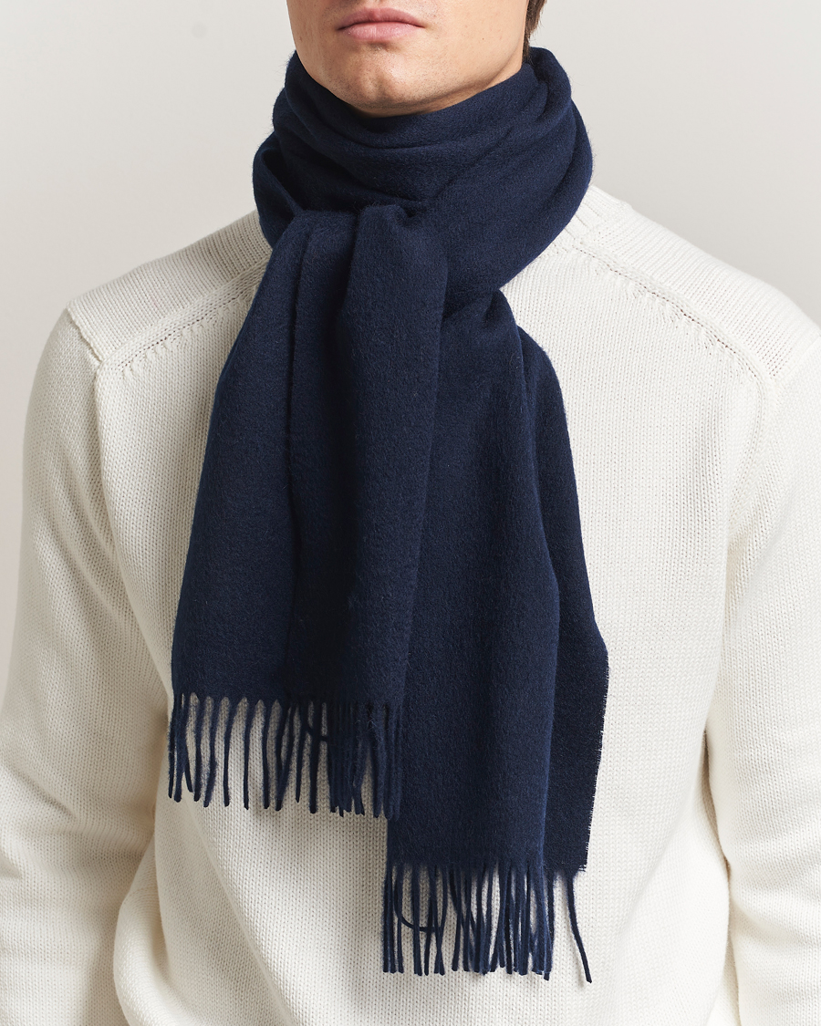 Hombres | Amanda Christensen Merino Wool Scarf Navy | Amanda Christensen | Merino Wool Scarf Navy