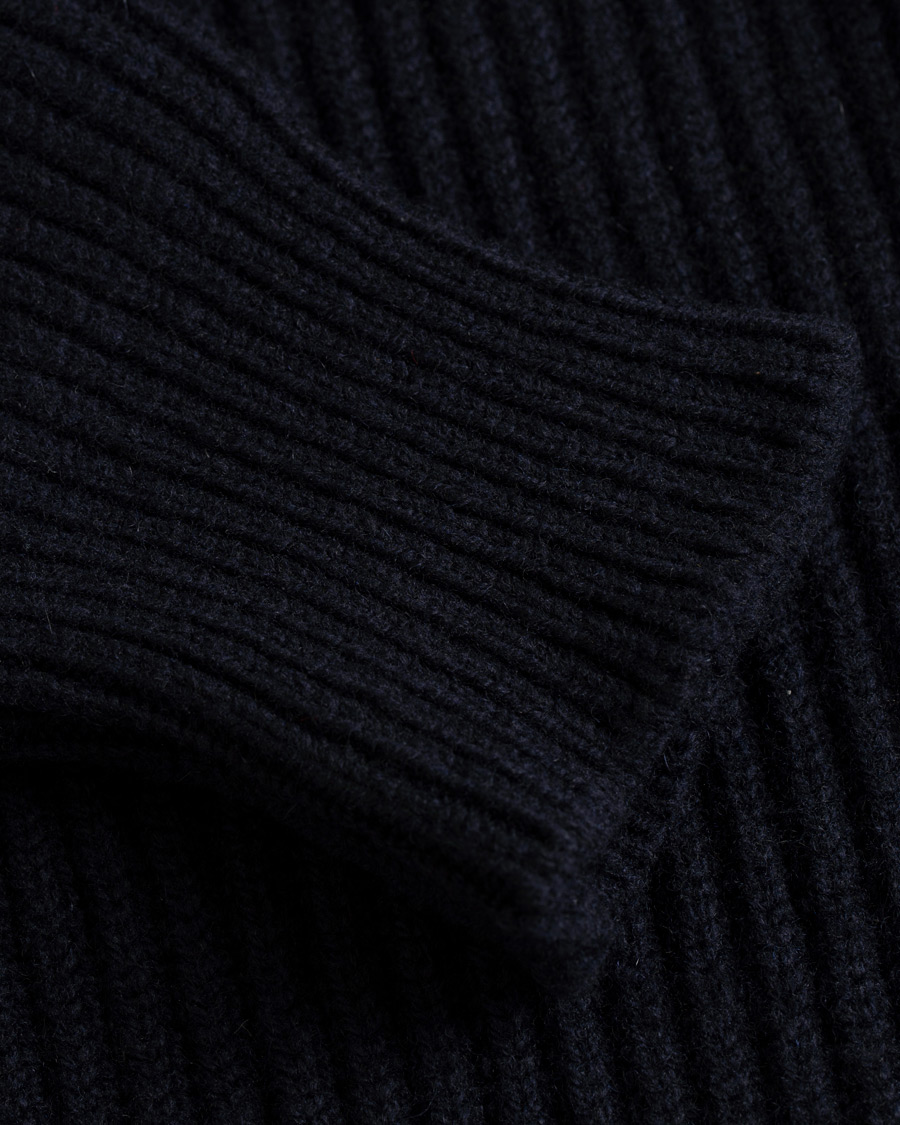 Hombres | Jerséis y prendas de punto | Drake's | Lambswool Shawl Cardigan Navy