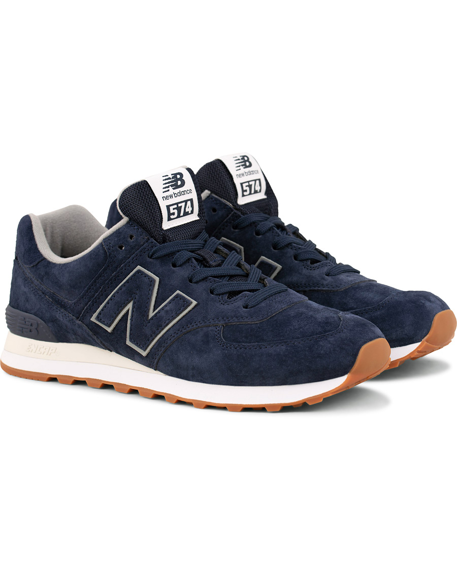 Hombres | New Balance 574 Running Sneaker Navy Suede | New Balance | 574 Running Sneaker Navy Suede