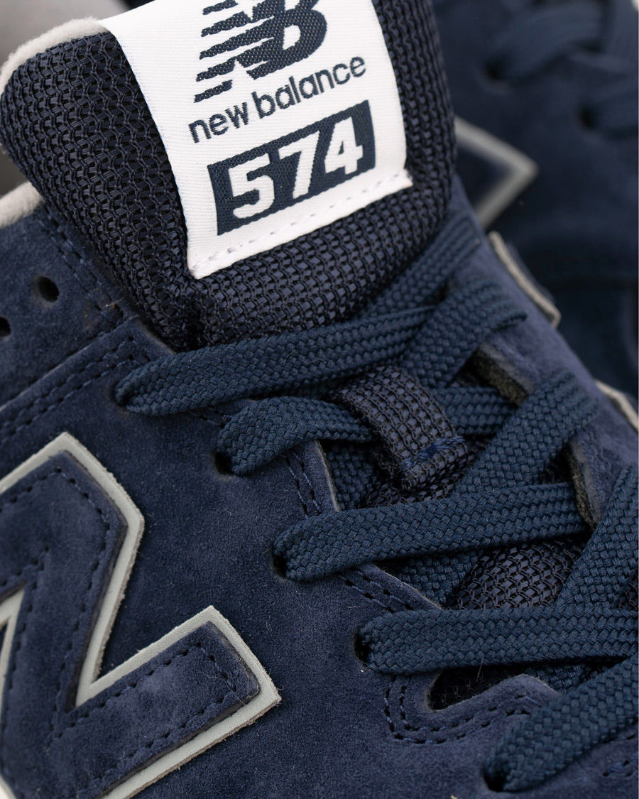 Hombres | New Balance 574 Running Sneaker Navy Suede | New Balance | 574 Running Sneaker Navy Suede
