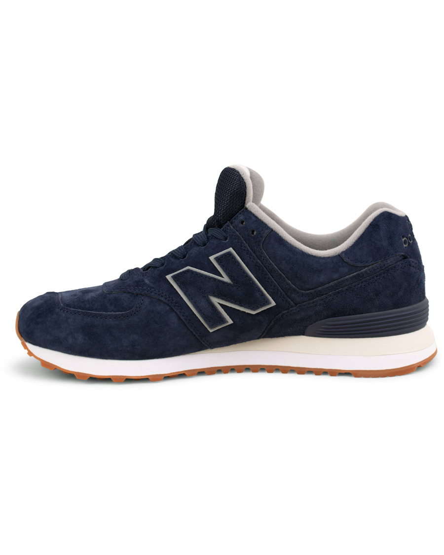 Hombres | New Balance 574 Running Sneaker Navy Suede | New Balance | 574 Running Sneaker Navy Suede