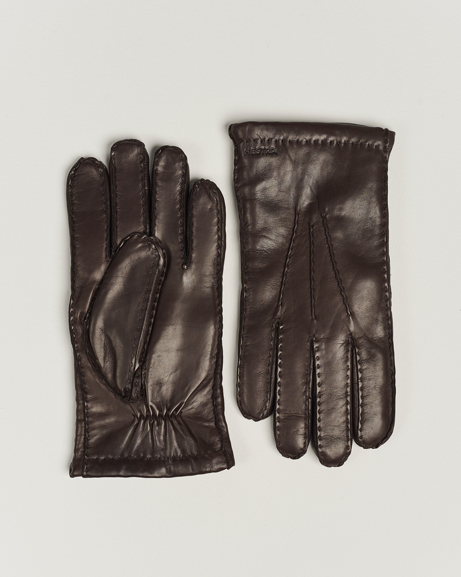 Hombres | Guantes | Hestra | George Lambskin Hairsheep Glove Espresso