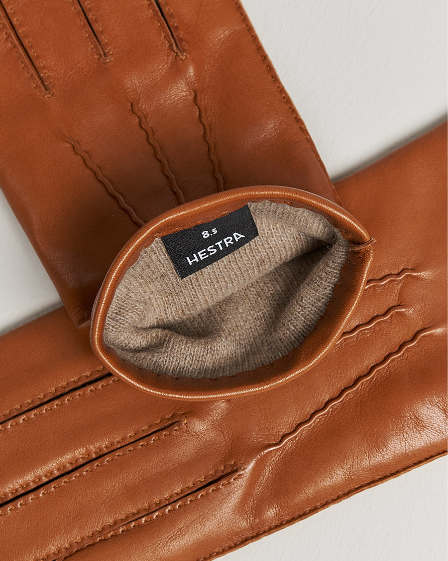 Hombres | Guantes | Hestra | Edward Wool Lined Glove Cognac