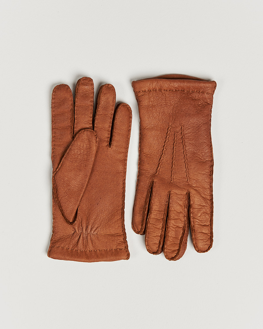 Hombres | Hestra Peccary Handsewn Cashmere Glove Cork | Hestra | Peccary Handsewn Cashmere Glove Cork