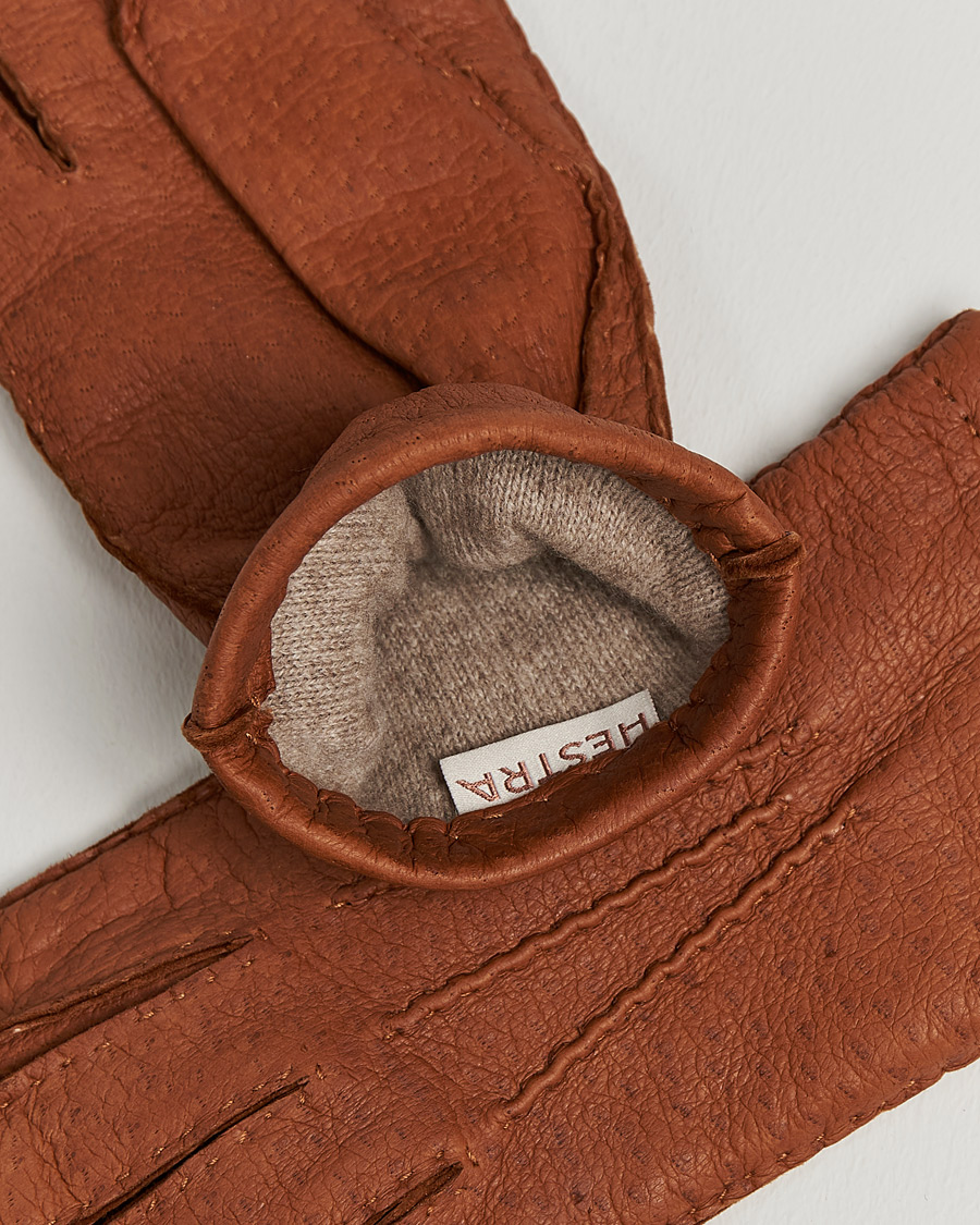 Hombres | Hestra Peccary Handsewn Cashmere Glove Cork | Hestra | Peccary Handsewn Cashmere Glove Cork