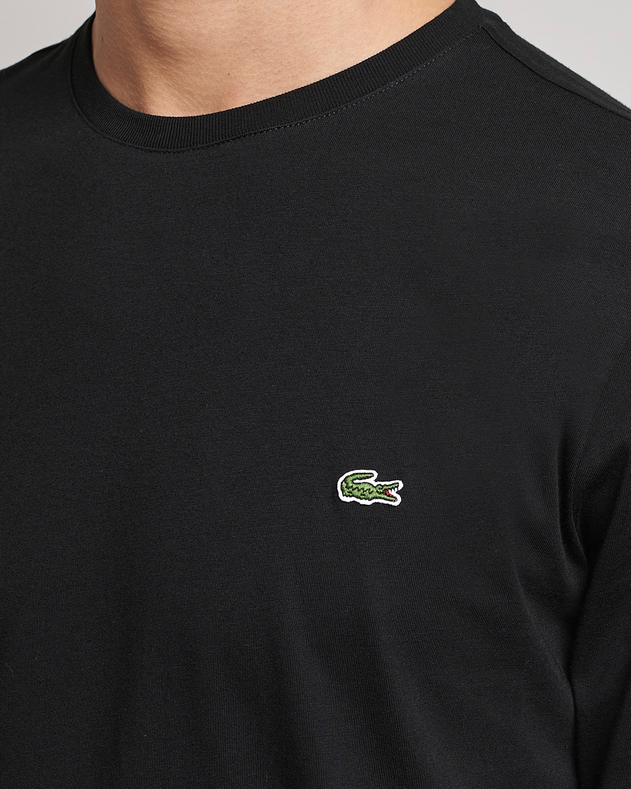 Hombres | Camisetas | Lacoste | Long Sleeve Crew Neck T-Shirt Black