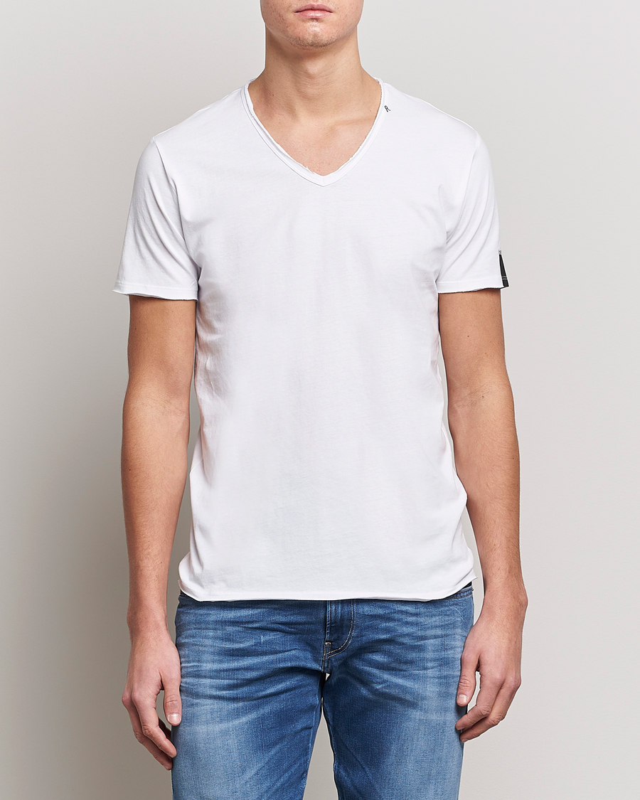 Hombres | Camisetas blancas | Replay | V-Neck Tee White