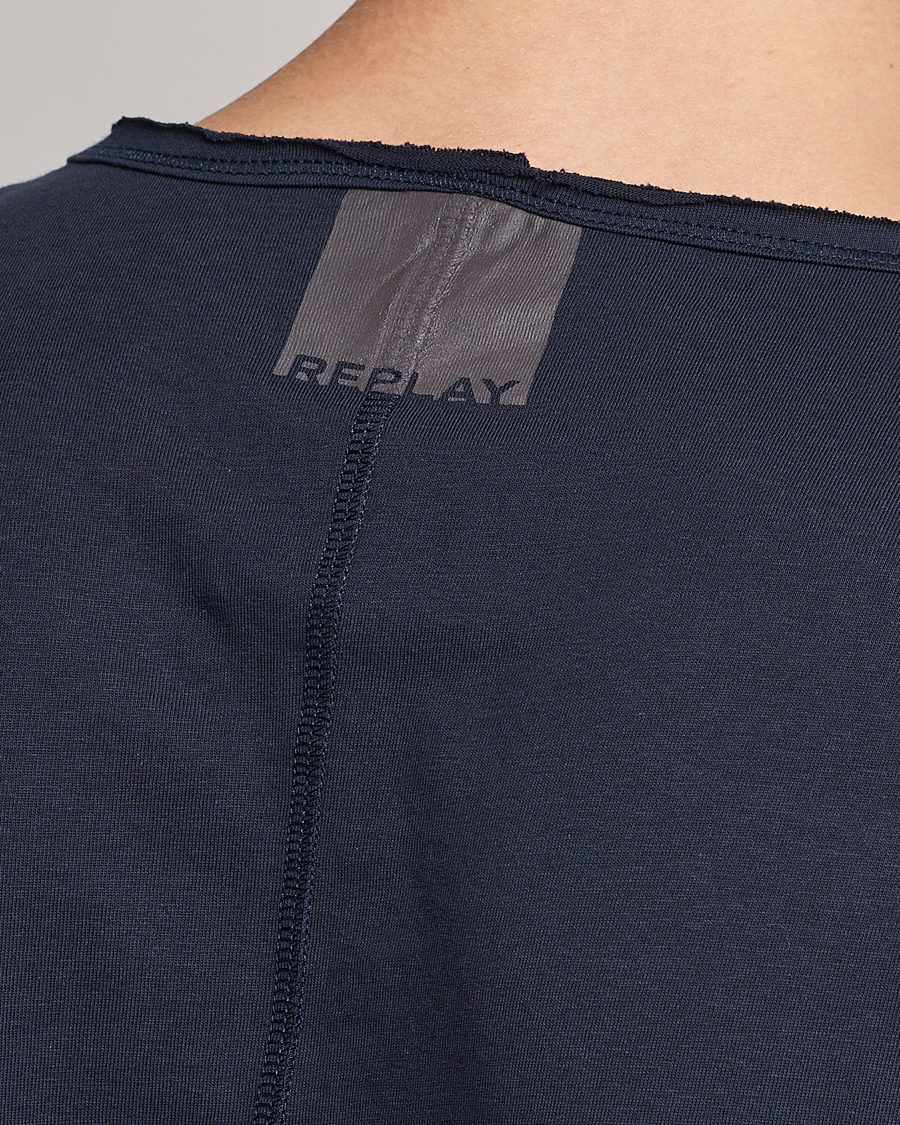 Hombres | Camisetas | Replay | Crew Neck Long Sleeve Tee Navy