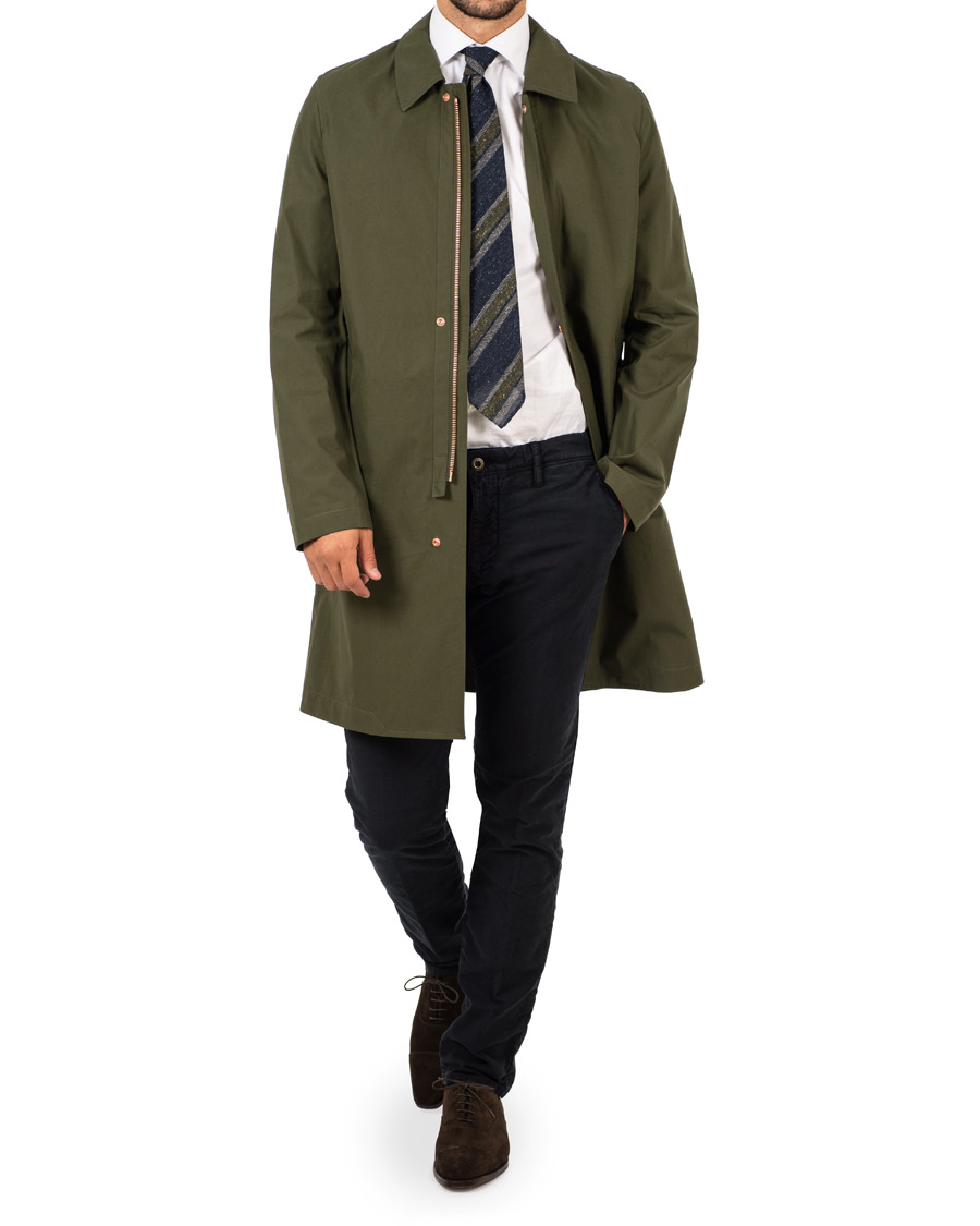 Hombres | Abrigos y chaquetas | Private White V.C. | Unlined Cotton Ventile Mac Coat 3.0 Olive