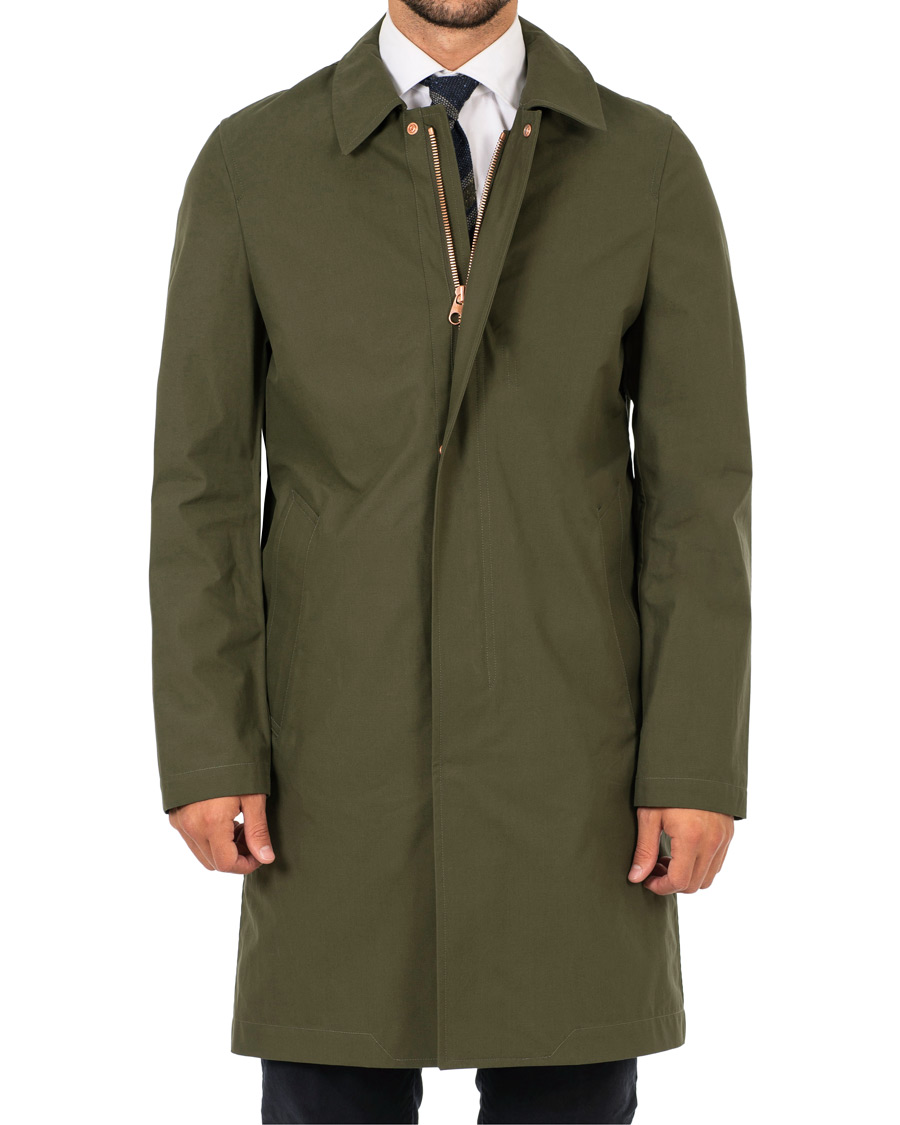 Hombres | Abrigos y chaquetas | Private White V.C. | Unlined Cotton Ventile Mac Coat 3.0 Olive