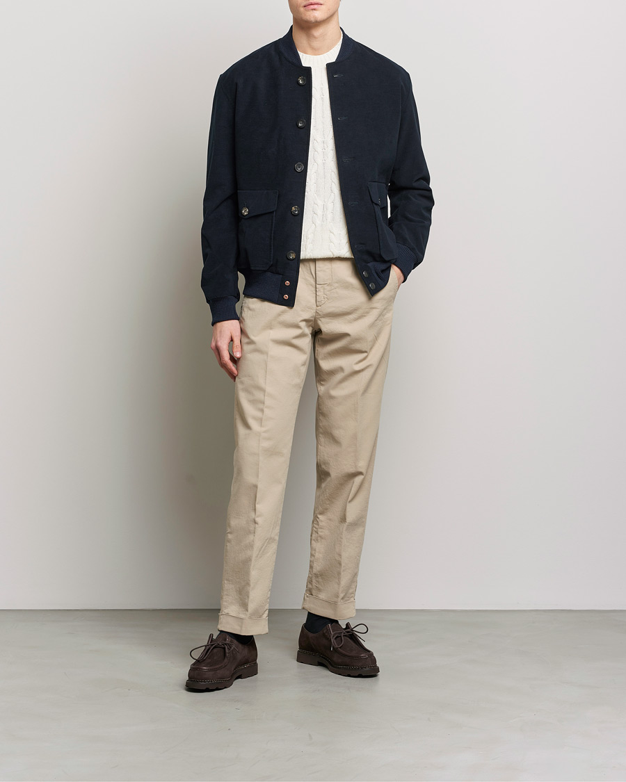 Hombres | Abrigos y chaquetas | Private White V.C. | Moleskin Bomber Jacket Midnight