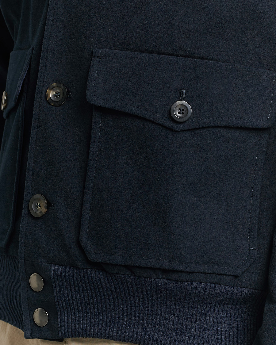 Hombres | Abrigos y chaquetas | Private White V.C. | Moleskin Bomber Jacket Midnight