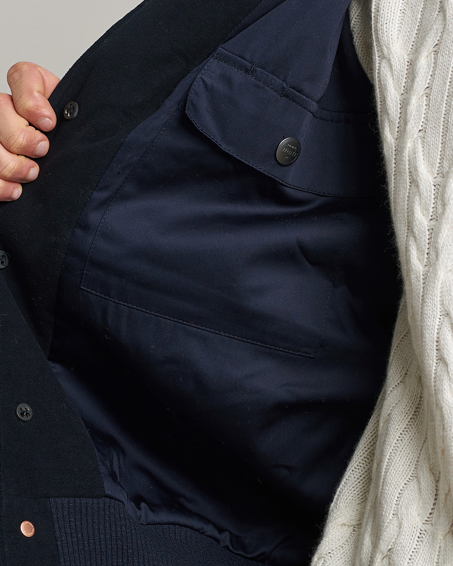Hombres | Abrigos y chaquetas | Private White V.C. | Moleskin Bomber Jacket Midnight