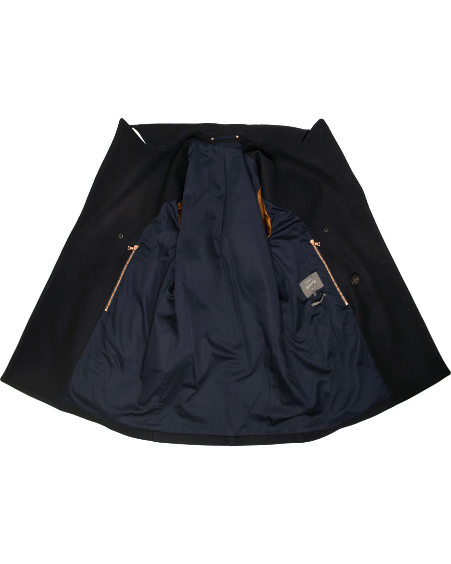 Hombres | Abrigos y chaquetas | Private White V.C. | Wool Melton Peacoat Midnight