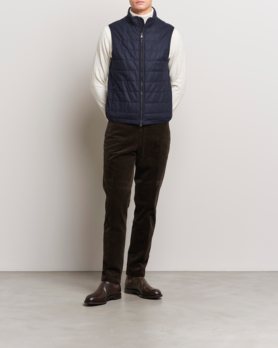 Hombres | Pantalones | Oscar Jacobson | Denz Corduroy Trousers Dark Brown