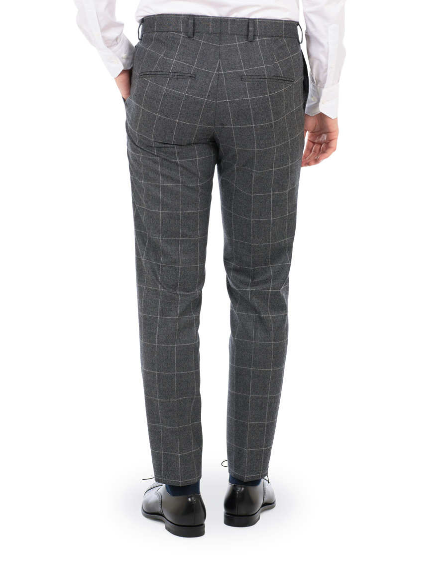 Hombres | Trajes | Oscar Jacobson | Egel Super 120 Wool Vitale Barberis Check Suit Grey