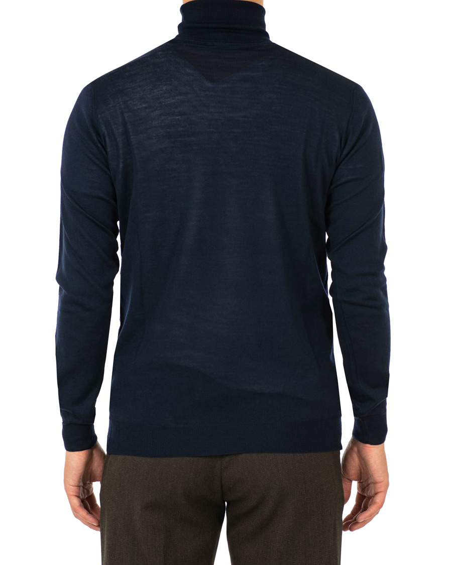 Hombres | Jerséis y prendas de punto | Oscar Jacobson | Cole Extra Fine Merino Rollneck Navy