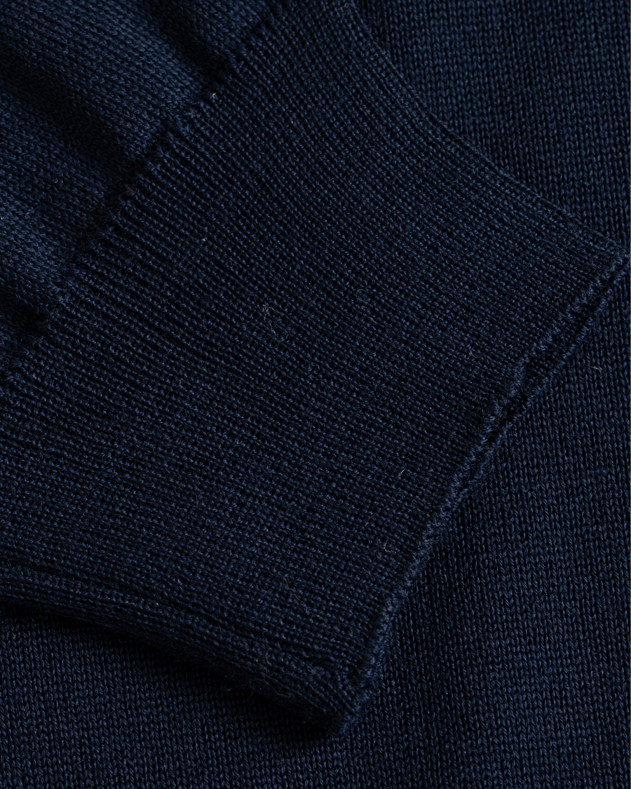 Hombres | Jerséis y prendas de punto | Oscar Jacobson | Cole Extra Fine Merino Rollneck Navy