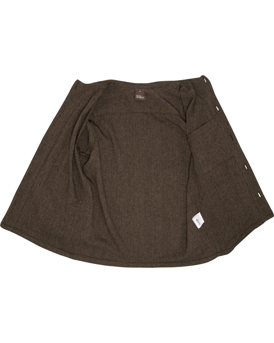 Hombres | Abrigos y chaquetas | Oscar Jacobson | Hannes Herringbone Shirt Jacket Brown