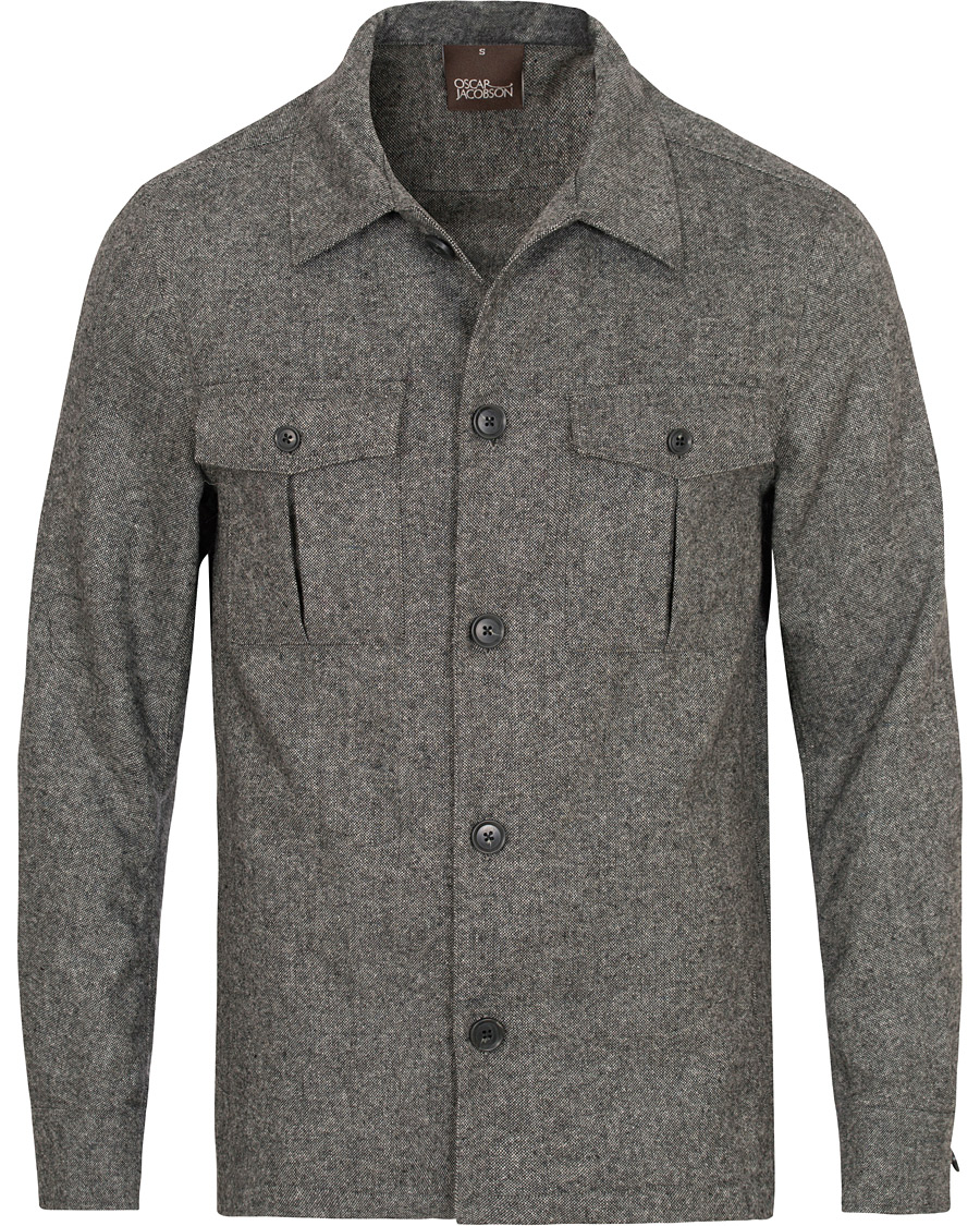 Hombres | Abrigos y chaquetas | Oscar Jacobson | Helge Shirt Jacket Salt & Pepper