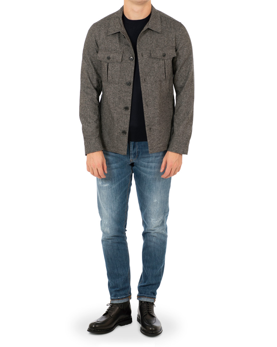 Hombres | Abrigos y chaquetas | Oscar Jacobson | Helge Shirt Jacket Salt & Pepper