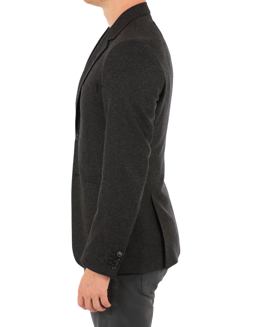 Hombres | Blazers | Tiger of Sweden | Jamot Flannel Patch Pocket Blazer Dark Grey