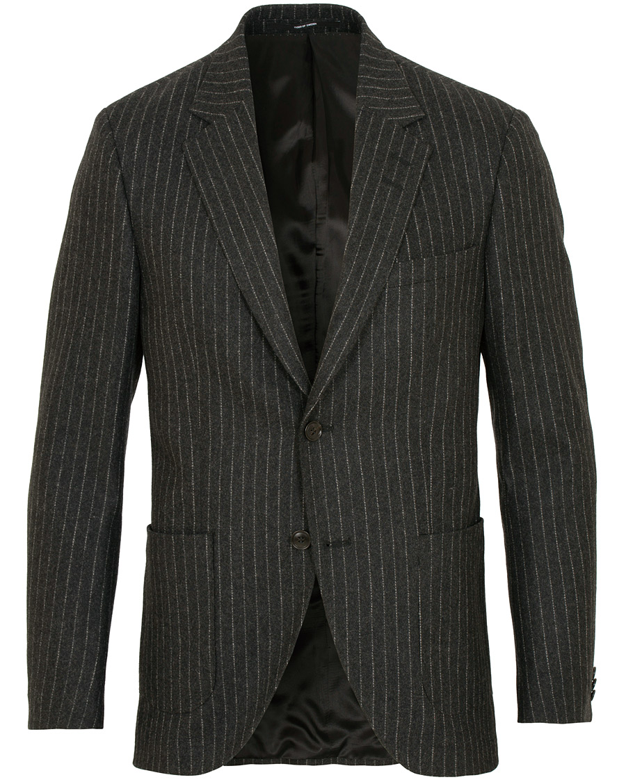 Hombres | Blazers | Tiger of Sweden | Jamot Pinstripe Patch Pocket Blazer Dark Grey
