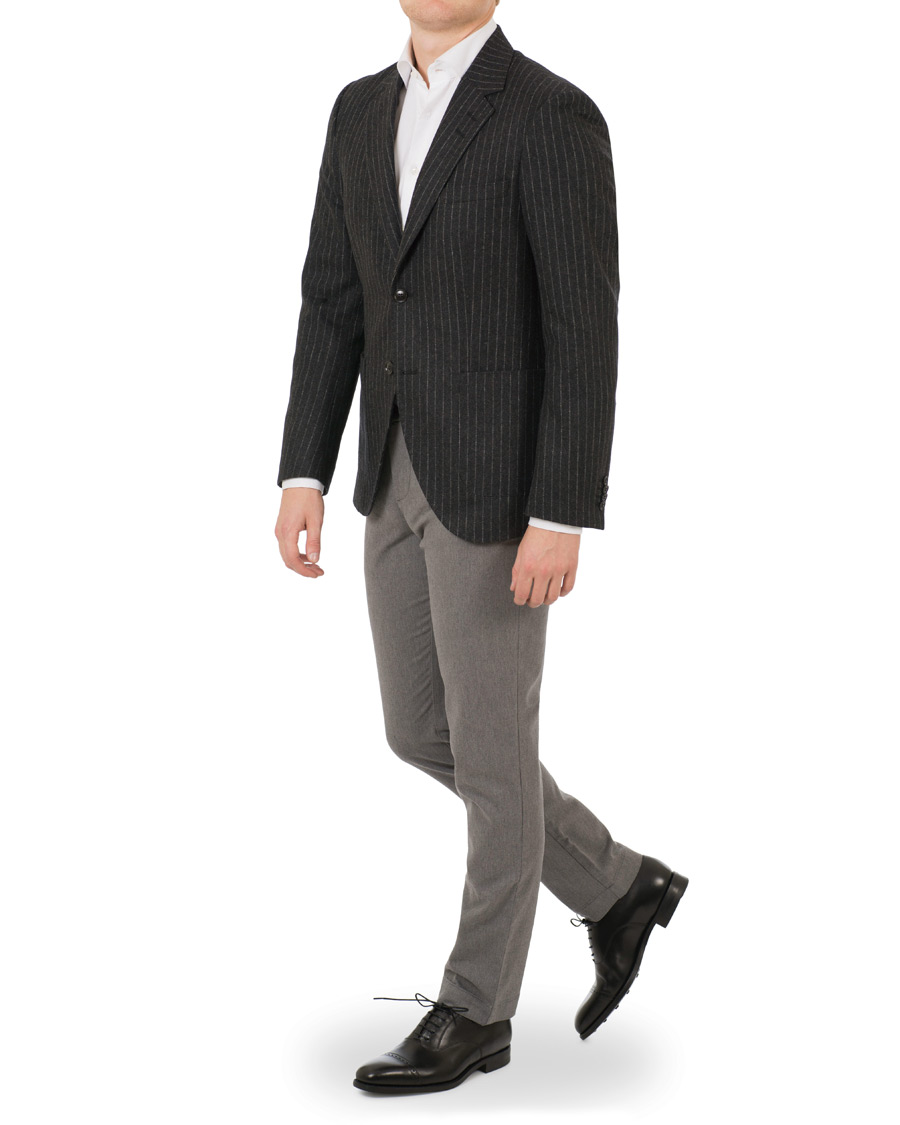 Hombres | Blazers | Tiger of Sweden | Jamot Pinstripe Patch Pocket Blazer Dark Grey