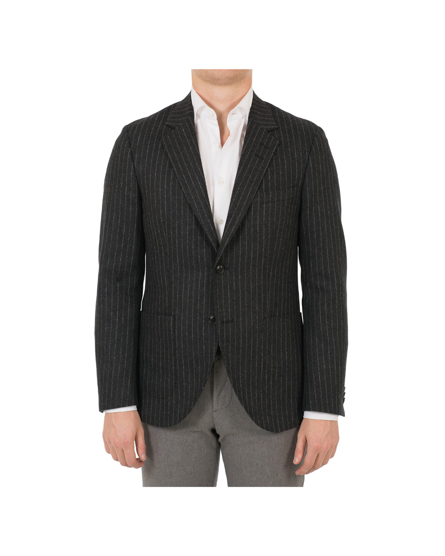 Hombres | Blazers | Tiger of Sweden | Jamot Pinstripe Patch Pocket Blazer Dark Grey