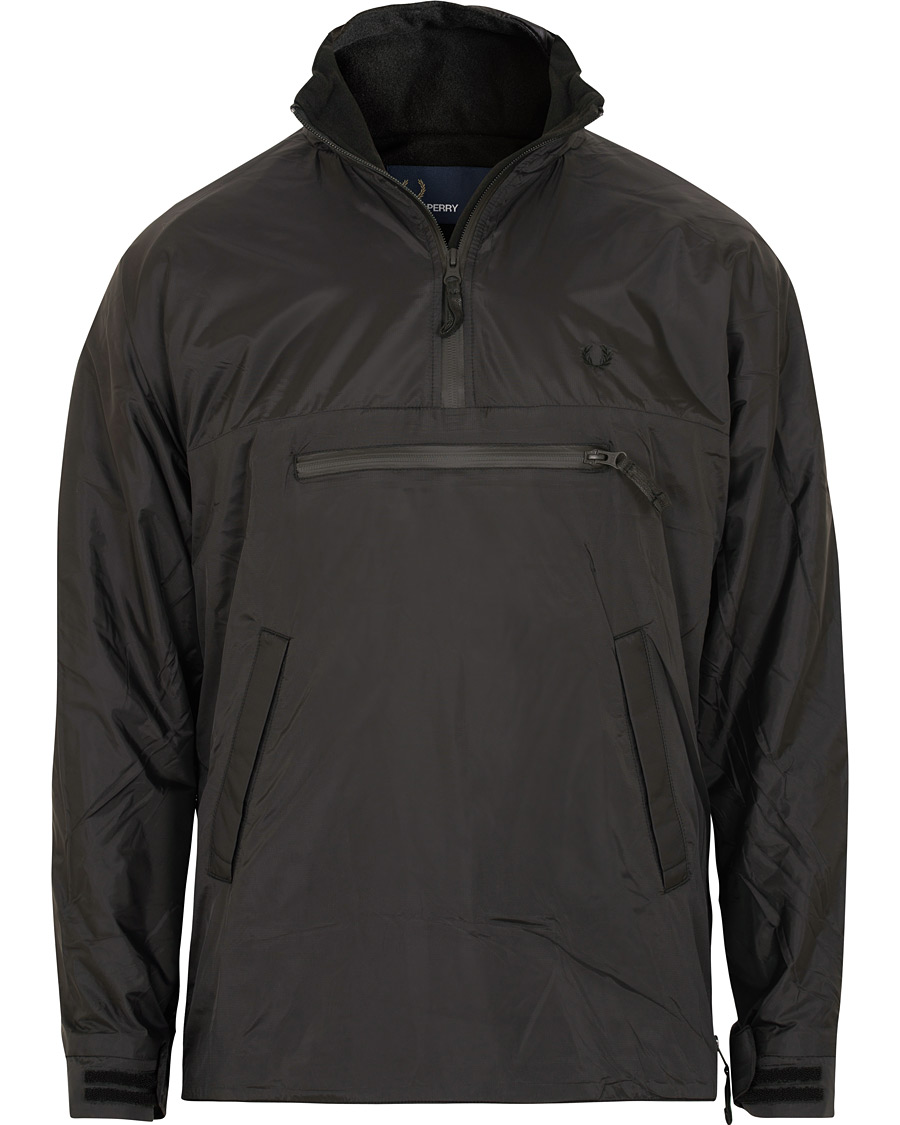 Hombres | Abrigos y chaquetas | Fred Perry | Half Zip Hooded Jacket Black