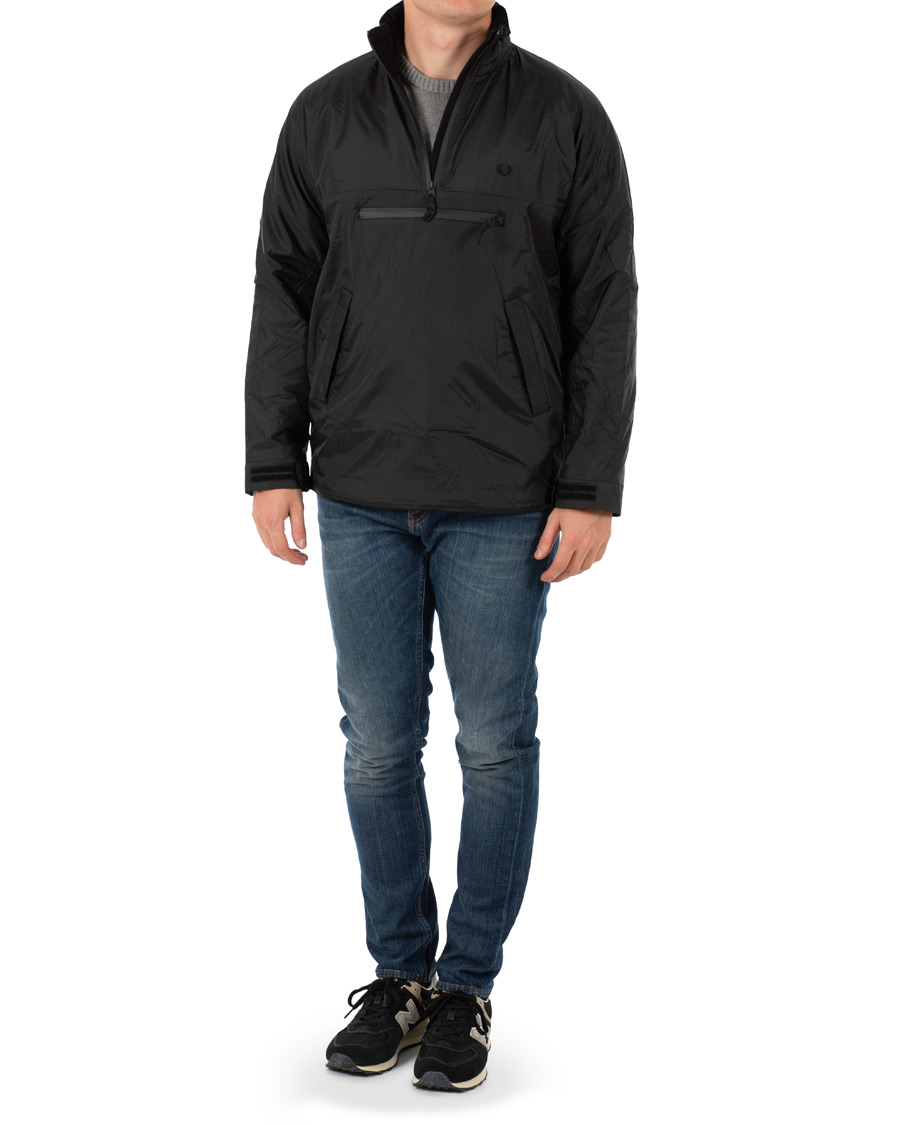 Hombres | Abrigos y chaquetas | Fred Perry | Half Zip Hooded Jacket Black