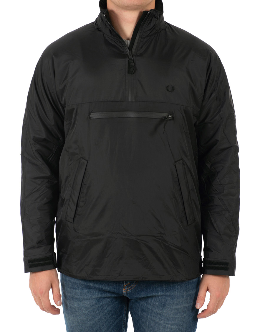 Hombres | Abrigos y chaquetas | Fred Perry | Half Zip Hooded Jacket Black