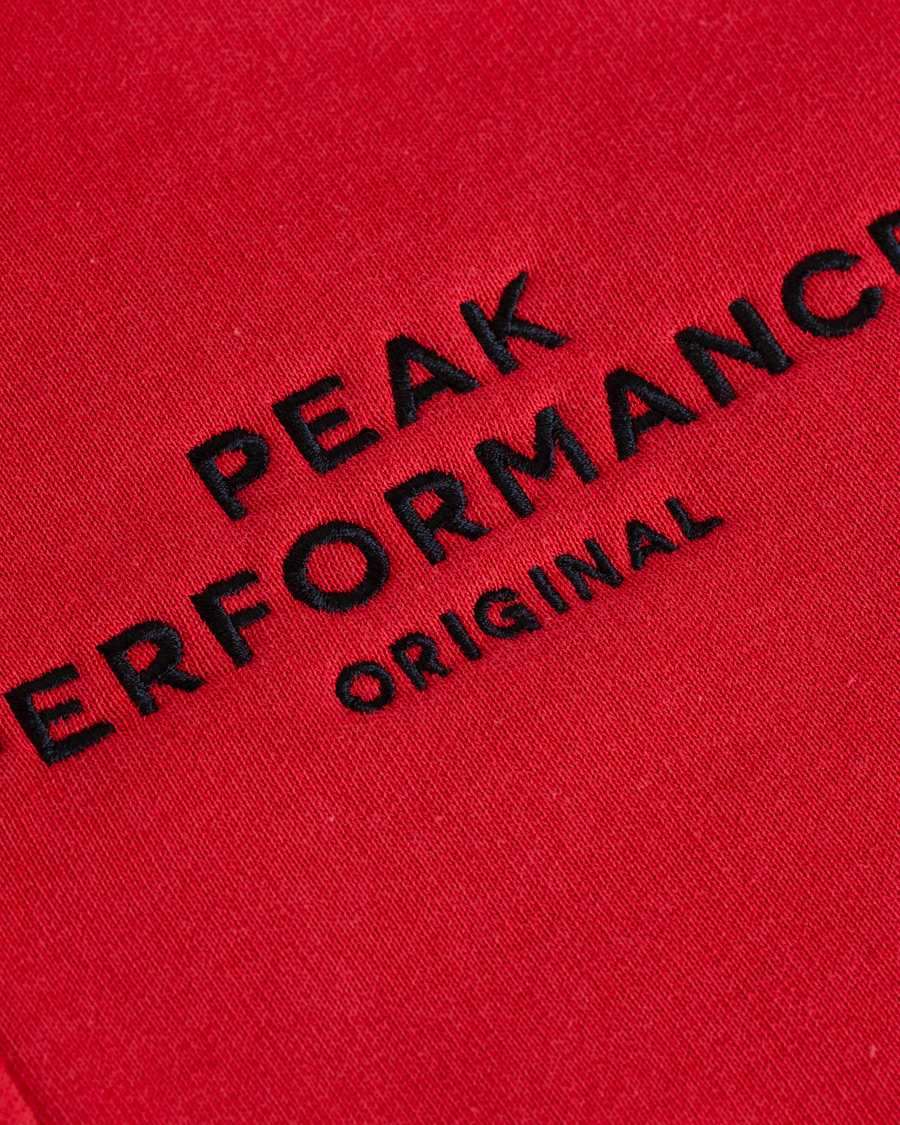 Hombres | Jerséis y prendas de punto | Peak Performance | Logo Zip Hoodie Red