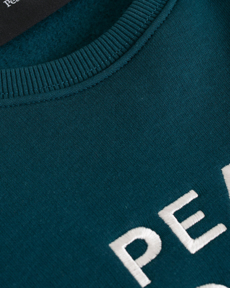 Hombres | Jerséis y prendas de punto | Peak Performance | Logo Crew Neck Sweatshirt Teal Extreme