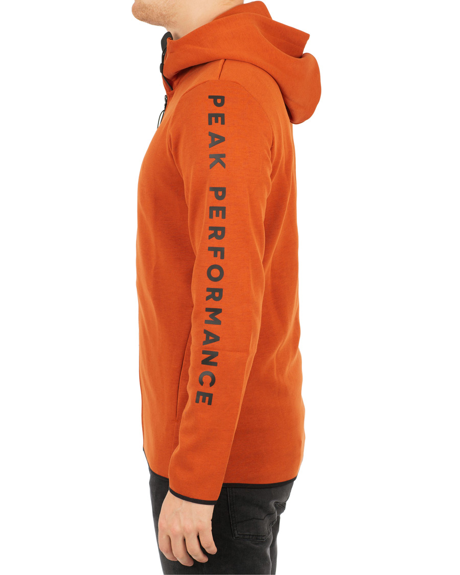 Hombres | Jerséis y prendas de punto | Peak Performance | Tech Full Zip Hoodie Desert Clay