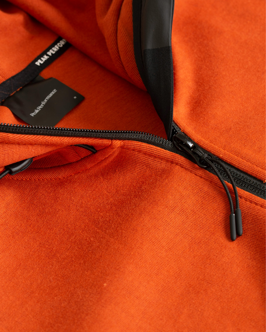 Hombres | Jerséis y prendas de punto | Peak Performance | Tech Full Zip Hoodie Desert Clay