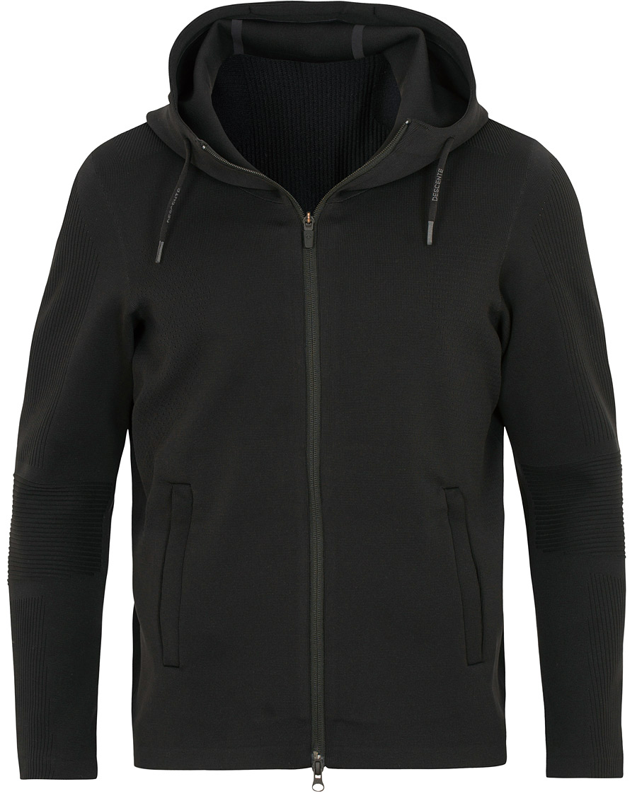 Hombres | Jerséis y prendas de punto | Descente Allterrain | Crescent Fusionknit Hoodie Jacket Black