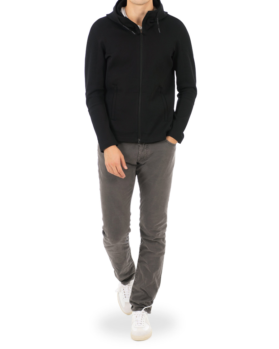 Hombres | Jerséis y prendas de punto | Descente Allterrain | Crescent Fusionknit Hoodie Jacket Black
